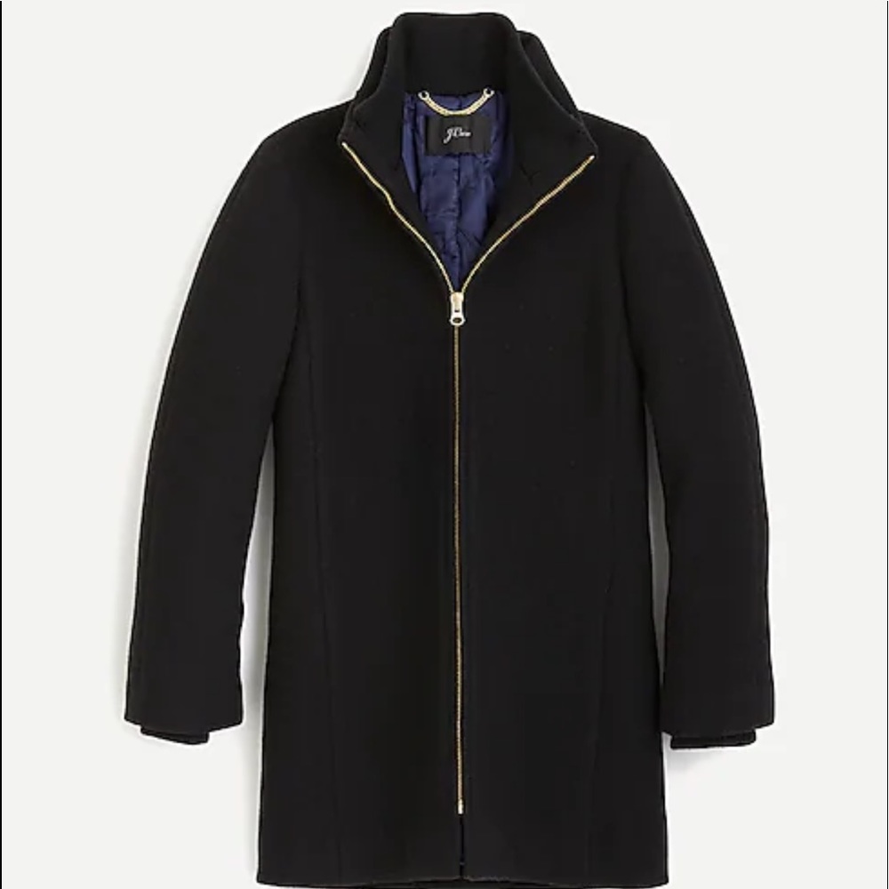 J Crew Tall Lodge Coat Italian Stadium-Cloth Wool